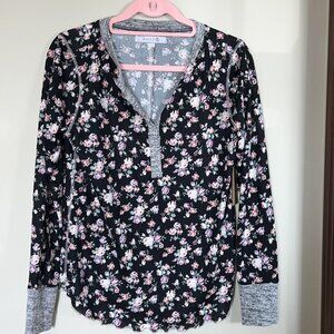Billy T best floral knit Henley, Floral New with Tags long sleeve